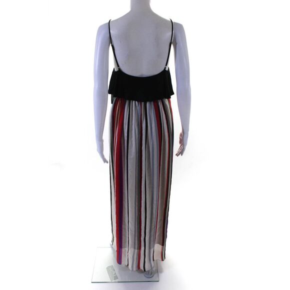 Elle Lauri Womens Cotton Textured Striped Layered Dresses Black Size M L Lot 2 - Picture 4 of 8